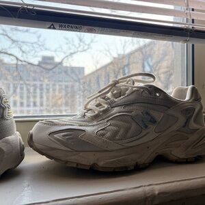 White and Gray New Balance Sneakers